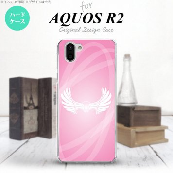 AQUOS R2 アクオス アール2 SH-03K SHV42 専用 スマホケース カバー ハードケース 翼(光) ピンク nk-r2-464[スマホ,スマホケース,スマホカバー,ケース,カバー,ジャケット]