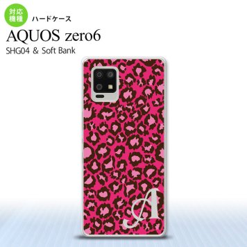 SHG04 SHG04 ZERO6 AQUOS zero6 スマホケース ハードケース 豹柄 B 赤 +アルファベット メンズ レディース nk-zero6-900i