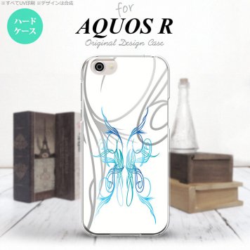 【SH03J】【スマホケース/スマホカバー】【アクオス R】SH03J スマホケース AQUOS R SH-03J カバー アクオス R ピンスト 白×青 nk-sh03j-1249【メール便送料無料】