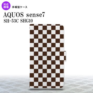 sense7 sense7 手帳型スマホケース カバー スクエア 茶 2022年 11月発売 nk-004s-sens7-dr032