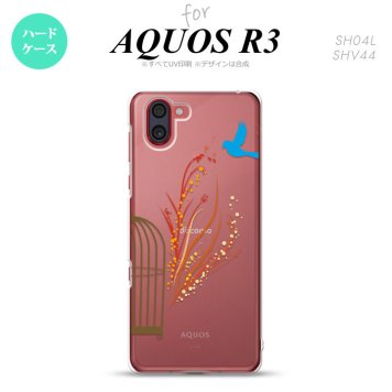 SH-04L SHV44 R3 AQUOS R3 スマホケース カバー 青い鳥 赤 nk-r3-1294