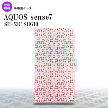 sense7 sense7 手帳型スマホケース カバー パズル 透明 赤 2022年 11月発売 nk-004s-sens7-dr1216