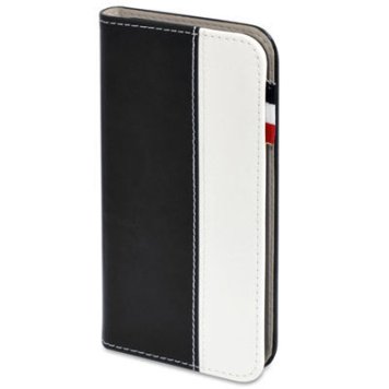 日本トラストテクノロジー 【メール便での発送商品】レザータッチ ブックタイプケース iPhone7 ブラック BOOKIP7-BK