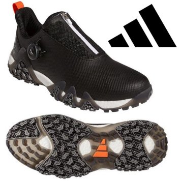 アディダス ゴルフシューズ コードカオス ボア LVL63 コアブラック／ダークシルバーメタリック／インパクトオレンジ GX3937 adidas Golf お誕生日祝い お祝い 記念品 お父さん 父の日 彼氏 男性 30代 40代 50代 60代 還暦祝い 敬老の日 人気プレゼント プレゼント