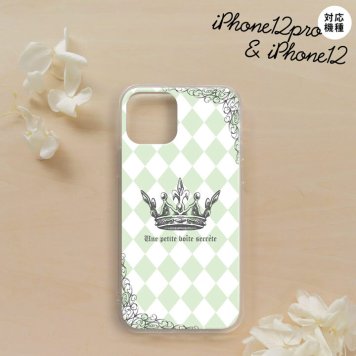 iPhone12/iPhone12pro iPhone12 / iPhone12pro スマホケース ソフトケース 王冠 緑 メンズ レディース nk-i12-tp1456
