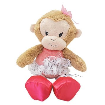 ナッツ＆ジュール Nat&Jules ぬいぐるみ トワイリング チュチュ モンキー n00357 サル 女の子 ブラウン＋ピンク系マルチ