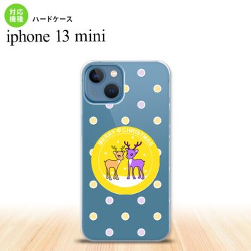 iPhone13mini iPhone13 mini ケース ハードケース トナカイ ワッペン 黄  nk-i13m-622