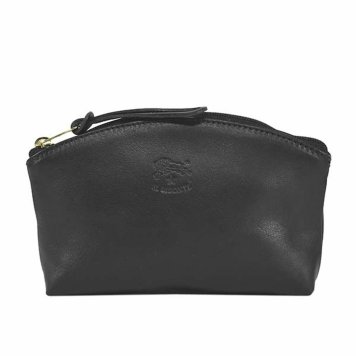 イルビゾンテ IL BISONTE ポーチ C0525 P 153 マルチポーチ 小物入れ BLACK ブラック＋チェック柄