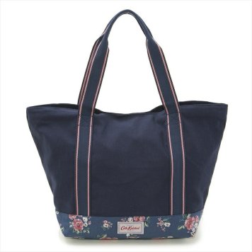 キャスキッドソン Cath Kidston バッグ トートバッグ ショルダーバッグ 786898 Colour Block Tote カラーブロックトート Midnight Blue Grove Bunch 花柄+ネイビー