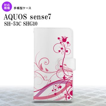 sense7 sense7 手帳型スマホケース カバー 草 ボタニカル ピンク 2022年 11月発売 nk-004s-sens7-dr1626
