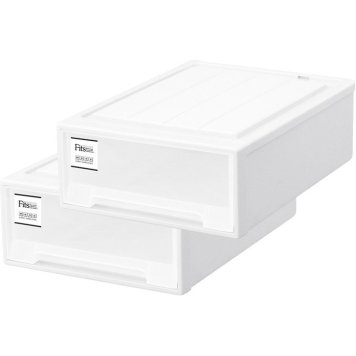 天馬 Fits フィッツケース モノ クローゼット S-53 ホワイト 2個組 4904746118868