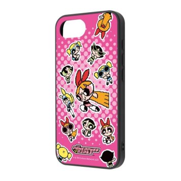 iPhone 17e / 16e パワーパフガールズ / maru 衝撃吸収 バンパー ハイブリッドケース/ブロッサム_ドット総柄 ※送料無料(ポスト投函)