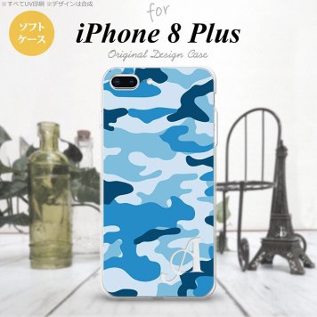 【iPhone8Plus】【スマホケース/スマホカバー】【アイフォン8プラス】iPhone8Plus スマホケース ケース アイフォン8プラス イニシャル 迷彩A 青C nk-ip8p-tp1154ini【メール便送料無料】