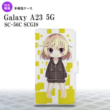 Galaxy A23 GalaxyA23 手帳型スマホケース カバー 女の子 キャラ 黄 2022年 10月発売 nk-004s-a23-dr1336