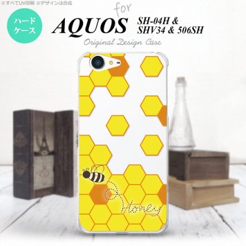【SH04H】【スマホケース/スマホカバー】【アクオス ゼータ】SH04H スマホケース AQUOS ZETA SH04H カバー アクオス ゼータ ハニー クリア×黄 nk-sh04h-1685【メール便送料無料】