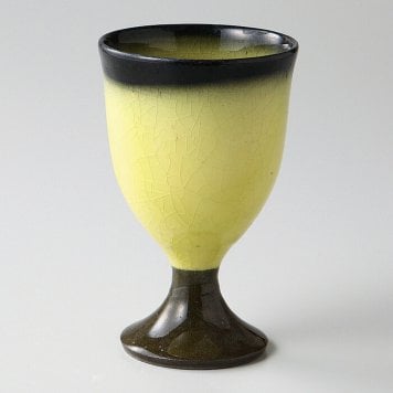 黄貫入 ワインカップ 陶器 美濃焼 やきものの里から、暮らしを贈ります。　ギフト 食器 セット テーブルウェア