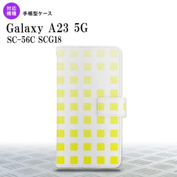 Galaxy A23 GalaxyA23 手帳型スマホケース カバー スクエア ドット 黄 2022年 10月発売 nk-004s-a23-dr1364