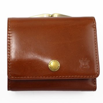 ベリーズヨーク　BELLIES YORK　三つ折り折り財布　BYHL10316BR　ブラウン　がま口小銭入れ　ベジタブルタンニンイタリアンレザー　牛革　「エイジングを楽しむ革小物」　二つ折り財布