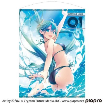 初音ミク   松うに Ver. 100cmタペストリー インテリア 日本製