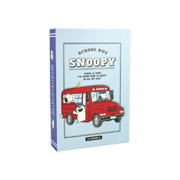 スヌーピー ブック型ボックス(ロングスリム) Preppystyle schoolbus SNOOPY