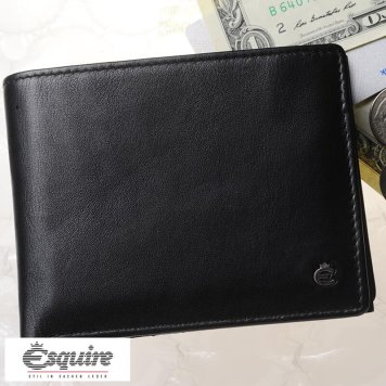 Esquire 二つ折り財布 小銭入れあり Harry Scheintasche ブラック