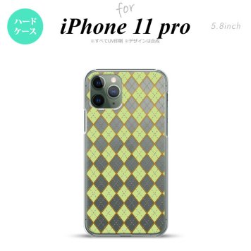 iPhone11Pro iPhone11 Pro スマホケース ハードケース アーガイル クリア 緑 メンズ レディース nk-i11p-1408