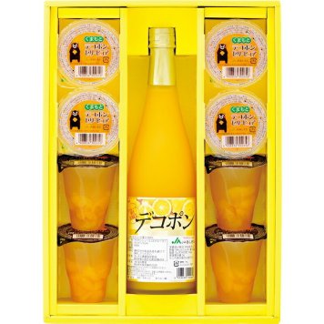 夏の贈り物お中元 くまもとのデコポンゼリー＆ジュース JAあしきた くまもとのデコポンゼリー（130g）・デコポンゼリーピュア（80g）×各4、デコポンストレートジュース（600ml）×1