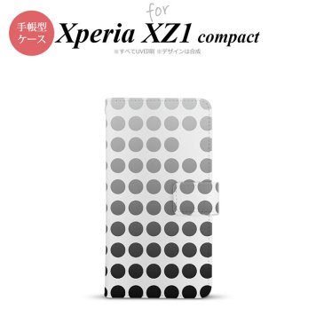 【手帳型 スマホ カバー ケース】【SO02K】【エクスペリア XZ1】手帳型 ケース SO-02K スマホ カバー Xperia XZ1 Compact エクスペリア 水玉 黒 nk-004s-so02k-dr1375【メール便送料無料】