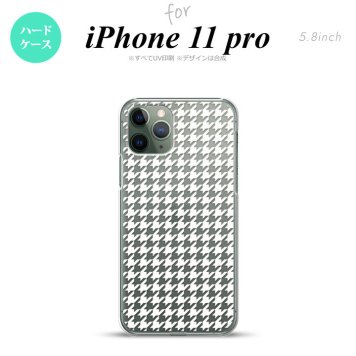 iPhone11Pro iPhone11 Pro スマホケース ハードケース 千鳥 格子 小 白 クリア メンズ レディース nk-i11p-914