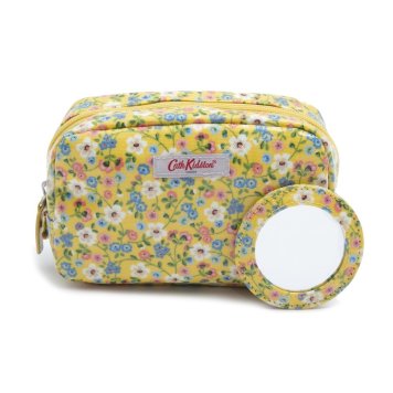 キャスキッドソン Cath Kidston ポーチ 1010190 106137818093102 CLASSIC MAKE UP CASE クラシック メイクアップ ケース ミラー付き 化粧ポーチ YELLOW/PEMBRIDGE DITSY イエロー系＋フラワー柄マルチカラー