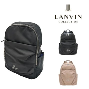 LANVIN プリエ リュック リュックサック 大容量 かばん カバン 鞄 バッグ 普段使い 使いやすい シンプル レディース ギフト プレゼント ブラック 61-6035