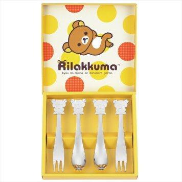 「リラックマ」スプーン＆フォーク4pc RK-29  キッチン キッチン雑貨  内祝 内祝い お祝 御祝 記念品 出産内祝い プレゼント 快気祝い 粗供養 引出物