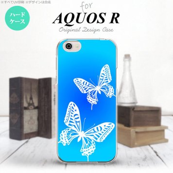【SH03J】【スマホケース/スマホカバー】【アクオス R】SH03J スマホケース AQUOS R SH-03J カバー アクオス R 蝶 青 nk-sh03j-856【メール便送料無料】
