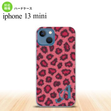 iPhone13mini iPhone13 mini ケース ハードケース 豹柄 A ピンク +アルファベット  nk-i13m-026i