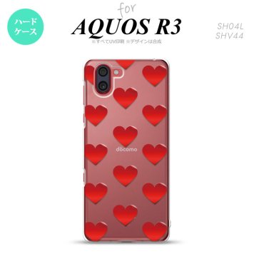 SH-04L SHV44 R3 AQUOS R3 スマホケース カバー ハート A 赤 nk-r3-017