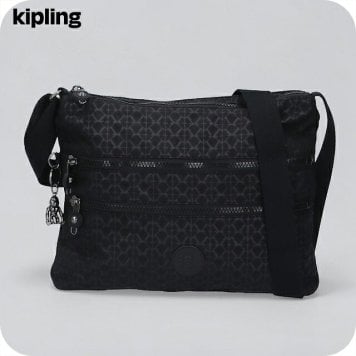 キプリング ショルダーバッグ レディース ブランド Kipling アルバー K12472-K59 Signature Emb 黒