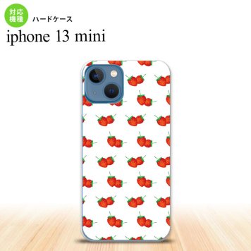 iPhone13mini iPhone13 mini ケース ハードケース 苺 イチゴ 小 白 赤  nk-i13m-043