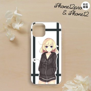 iPhone12/iPhone12pro iPhone12 / iPhone12pro スマホケース ソフトケース 女の子 B 黒 メンズ レディース nk-i12-tp1328