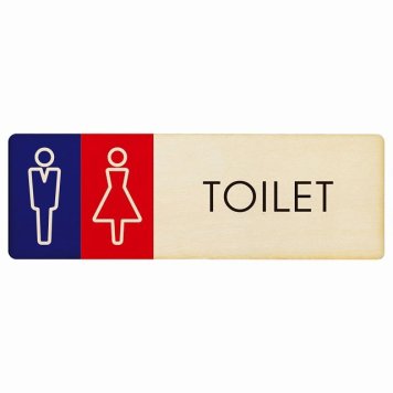 トイレ プレート 木製 男女 L1 長方形 27x9cmドア サインプレート ピクトサイン トイレマーク表示 案内 注意 施設 御手洗 TOILET おしゃれ シンプル 安全対策
