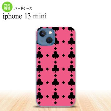 iPhone13mini iPhone13 mini ケース ハードケース トランプ クラブ ピンク 黒  nk-i13m-532