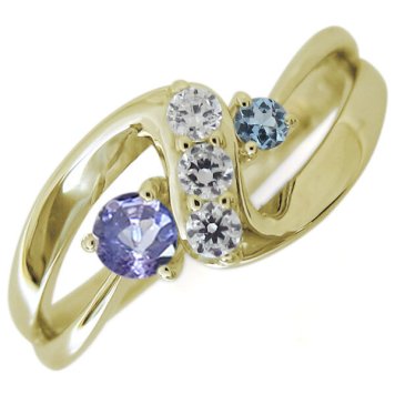 18金 タンザナイトリング インフィニティ 婚約指輪 無限 Infinity リング