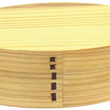 春の贈り物便り食洗機対応曲げわっぱお弁当箱 Sサイズ 山中塗 16.5×10×6cm（400ml） ★T字仕切り・黒色ゴムバンド付　★食器洗い乾燥機可