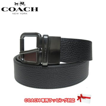 コーチ アウトレット COACH アパレル メンズ F38727 レザー リバーシブル ベルト QBLET(ブラック×ダークワイン系 / 金具:ガンメタル系)【ベルト】【メンズ】【RCP】【楽天カード分割】