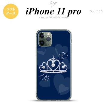 iPhone11Pro iPhone11 Pro スマホケース ソフトケース クラウン 青 メンズ レディース nk-i11p-tp602