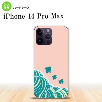 iPhone14 ProMax iPhone14 Pro Max スマホケース 背面ケース ハードケース 波鳥 ピンク 2022年 9月発売 nk-i14pm-1731