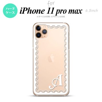 iPhone11ProMax iPhone11pro max スマホケース ハードケース レース 白 +アルファベット メンズ レディース nk-i11pm-361i
