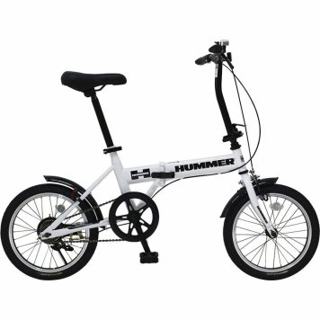 ハマー ノーパンク16インチ折畳自転車WH MG-HM16N-WH【直送品】［送料無料］ 