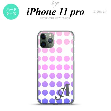 iPhone11Pro iPhone11 Pro スマホケース ハードケース 水玉 ピンク +アルファベット メンズ レディース nk-i11p-1374i