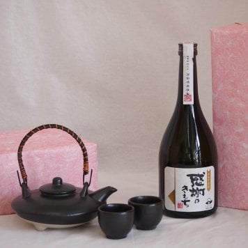 国産美濃焼 黒千代香2合セット2客ツル付(450g)濱田酒造 本格芋焼酎 感謝のきもち (鹿児島県) 720ml