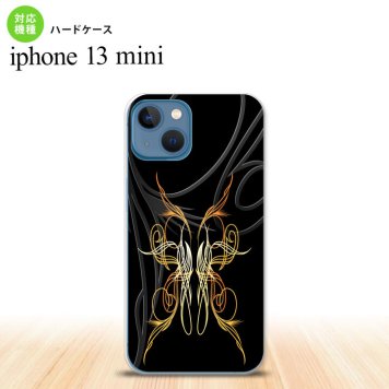 iPhone13mini iPhone13 mini ケース ハードケース ピンスト 黒 黄  nk-i13m-1241